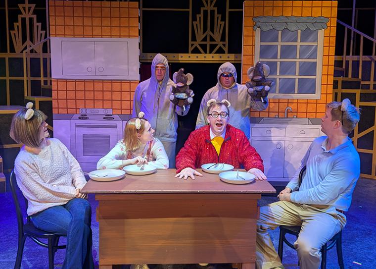 Kyle DeFauw and ensemble members in Arthur & Friends Make a Musical!