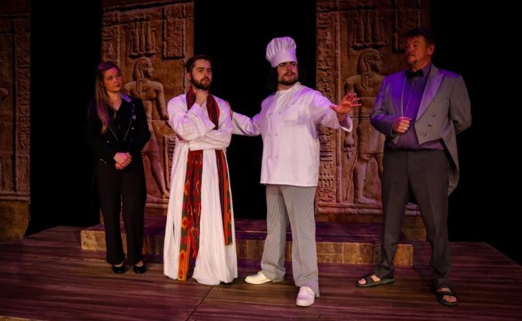 Lauren VanSpeybroeck, Casey Scott, Maxwell Johnson, and Joseph Wren in Joseph & the Amazing Technicolor Dreamcoat