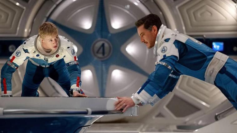 Joseph Quinn and Pedro Pascal in The Fantastic Four: First Steps