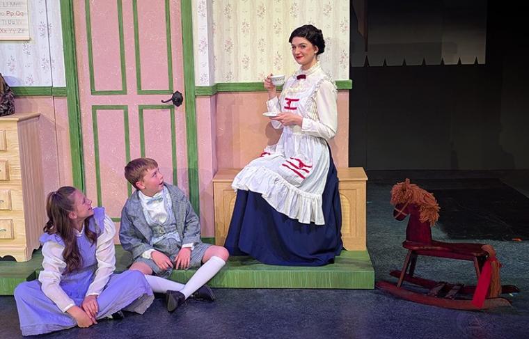 Charlotte Ruth, Jax Huntley, and Gillian Weatherford in Mary Poppins