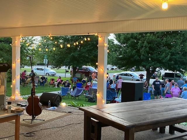 The view from the Taylors' porch, where musicians from all over the world perform (photo by Jonathan Turner).