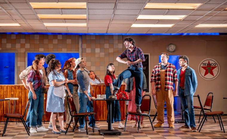 ensemble members in Waitress