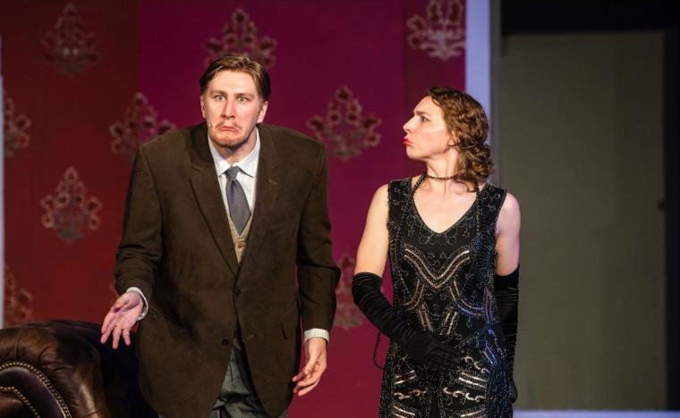 Will Crouch and Kady Derbyshire in The Play That Goes Wrong (photo by Nat20 Photography)