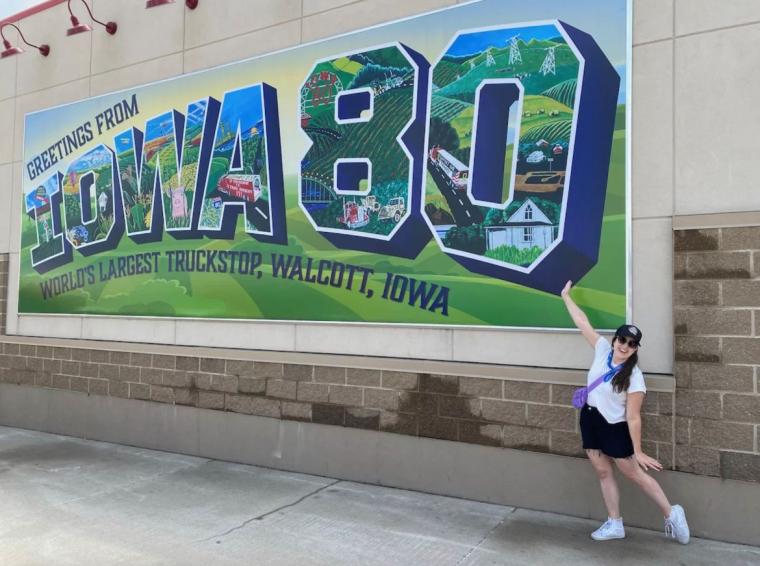 Bannister is pictured at the World's Largest Truckstop in Walcott.