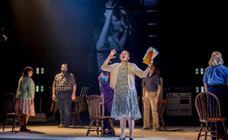 Nancy Teerlinck, Daniel Pippert, Tori Tiernan, Kristin Wetherington, Matthew Hommell, and Darcie A. Hingula in The Bridges of Madison County.