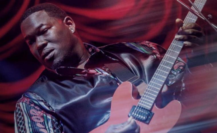 Ra'Shad The Blues Kid at the 2025 Mississippi Valley Blues Fest -- September 20.