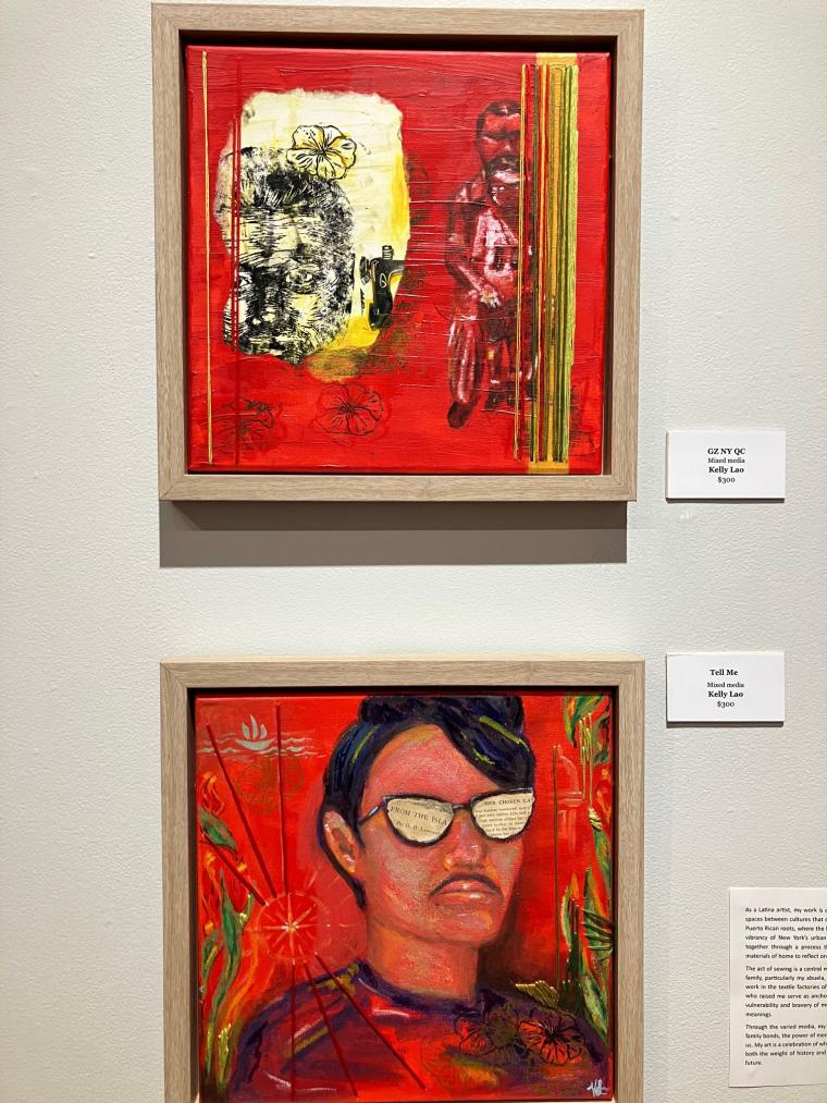 Paintings by Kelly Lao, a Metro Arts alum who works at the Putnam Museum & Science Center.