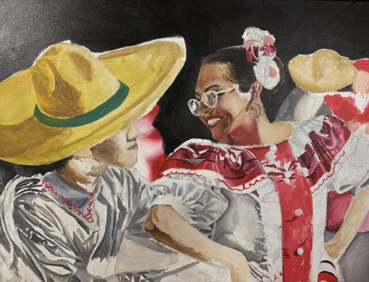 Lily Almanza's "Folklorico de Colima" at the Quad City Arts Center -- October 10 through December 5.