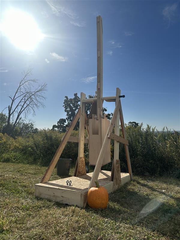 the Putnam Museum & Science Center's trebuchet