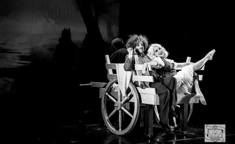 Tyler Henning, Matthew Call, and Haley Tromblee in Young Frankenstein (photo by Nat20 Photography)