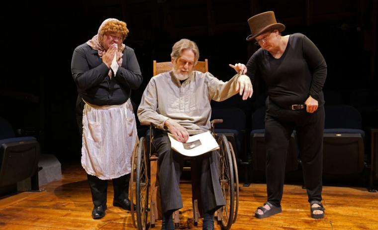 Samuel Carrington Glenn Kluge, and Amanda Wilson in A Sherlock Carol