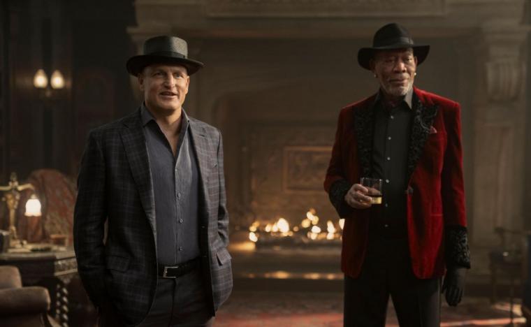 Woody Harrelson and Morgan Freeman in Now You See Me: Now You Don't