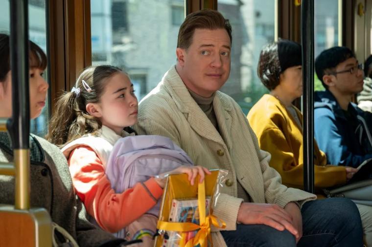 Shannon Mahina Gorman and Brendan Fraser in Rental Family