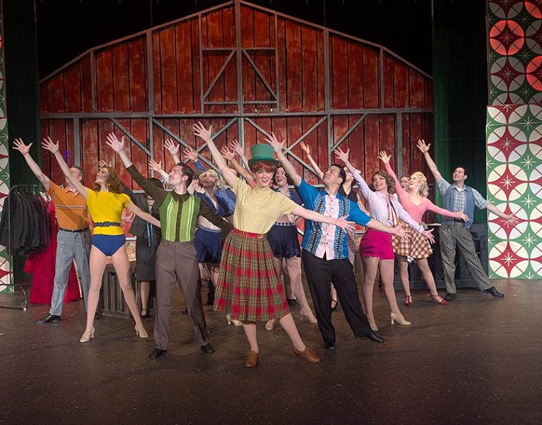 Sarah Hayes and ensemble members in Irving Berlin's White Christmas
