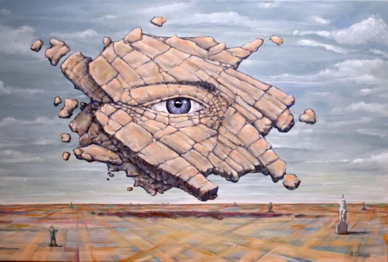 David Zahn's "On the First Part of January" in the "Boone & Zahn" exhibition at the Quad City Arts Gallery -- December 12 through January 30