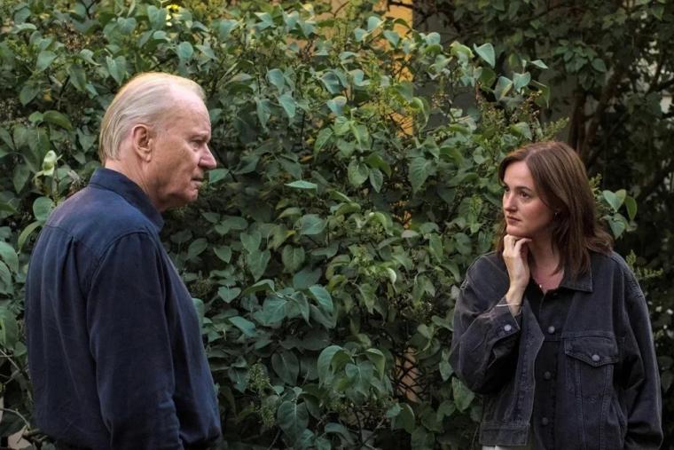 Stellan Skarsgård and Renate Reinsve in Sentimental Value