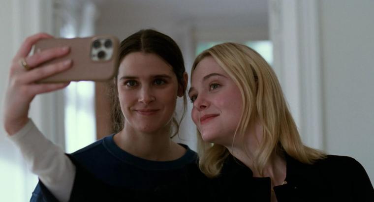 Inga Ibsdotter Lilleaas and Elle Fanning in Sentimental Value