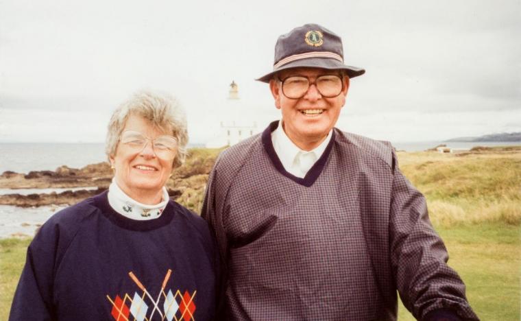 Patty amd Whitey Barnard in Scotland.