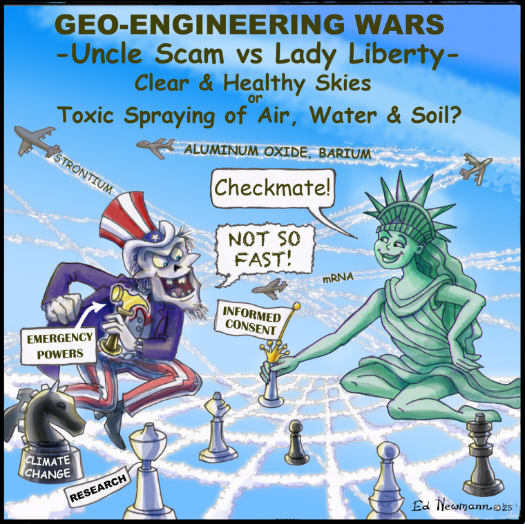 1031-MAR-2025-Uncle Scam vs Lady Liberty Clear vs Toxic Skies by Ed-Newmann