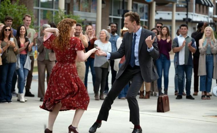 Annalise Basso and Tom Hiddleston in The Life of Chuck