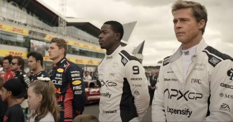 Damson Idris and Brad Pitt in F1: The Movie