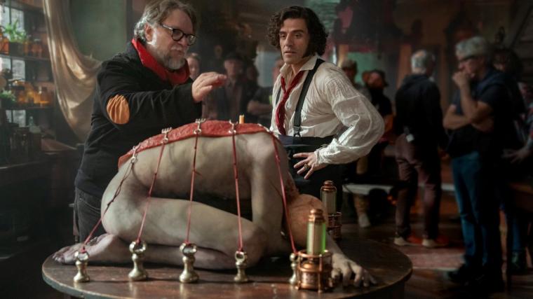 Guillermo del Toro directs Oscar Isaac in Frankenstein