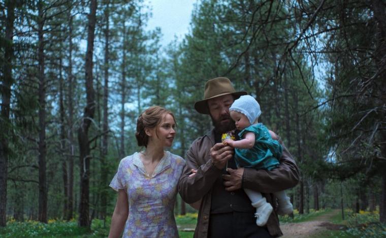 Felicity Jones and Joel Edgerton in Train Dreams