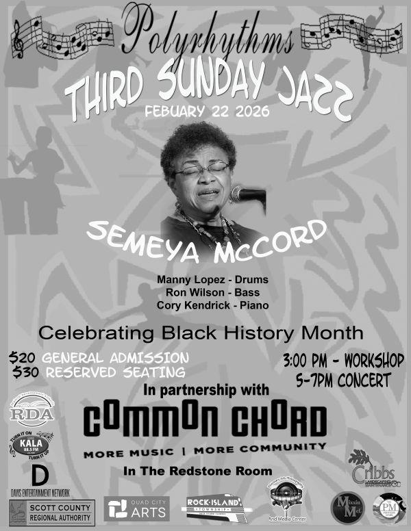 Semenya McCord at the Redstone Room -- February 22.