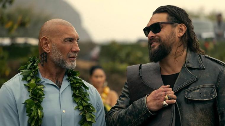 Dave Bautista and Jason Momoa in The Wrecking Crew