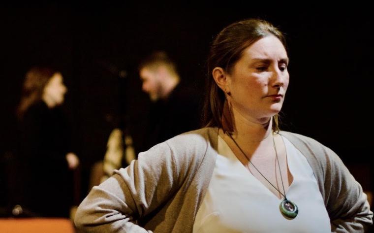 Leslie Day, Thomas Alan Taylor, and Stephanie Burrough in God of Carnage