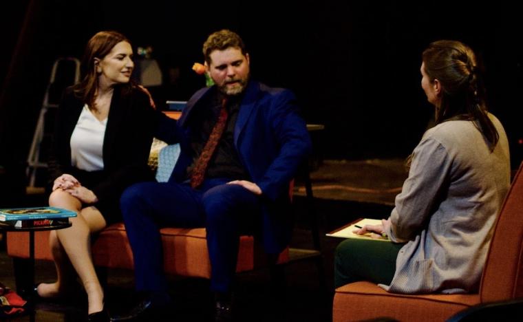 Leslie Day, Thomas Alan Taylor, and Stephanie Burrough in God of Carnage