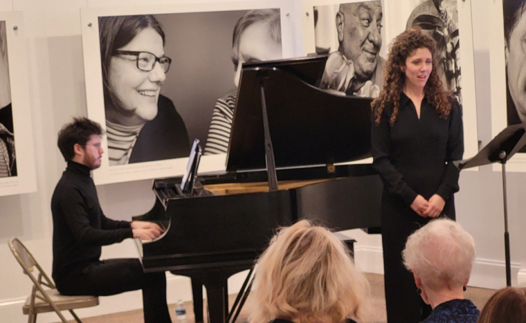 Lily Arbisser and pianist Dimitri Malignan (shown here performing at Davenport's German American Heritage Center in March 2025) will perform a free concert with violist Deanna Petre on Thursday, March 26 at 6 p.m. at Davenport's Figge Art Museum.