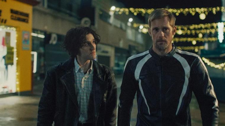 Harry Melling and Alexander Skarsgård in Pillion