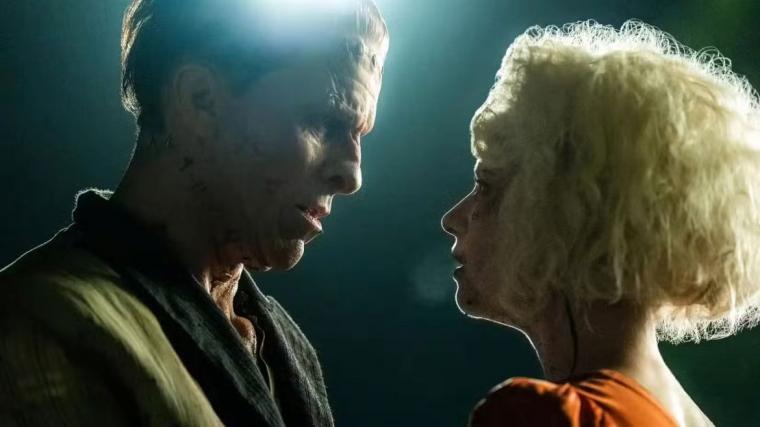 Christian Bale and Jessie Buckley in The Bride!