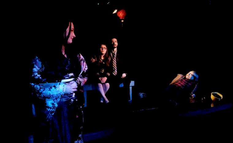 Olivia Hoft, Maesi Geigle, Alexander Shoemaker, and Eli DeZarn in "Very Still & Hard to See"