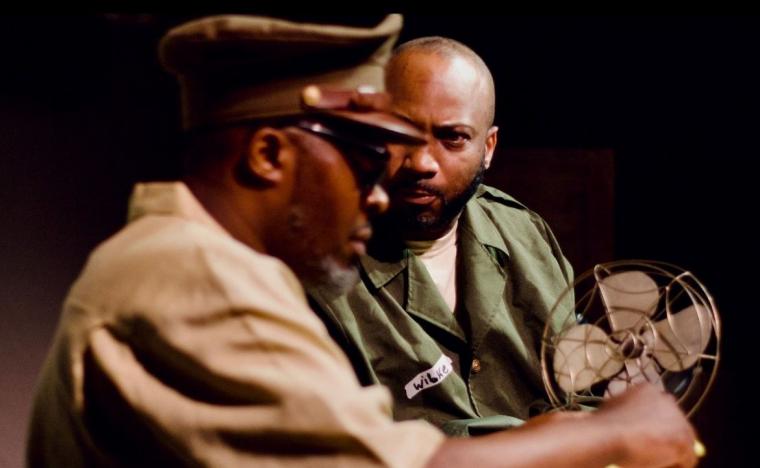 Ashley Harris and Aaron Shivers in A Soldier's Play