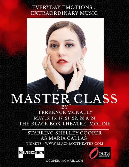 Shelley Cooper in “Master Class" at the Black Box Theatre -- May 15 through 24.