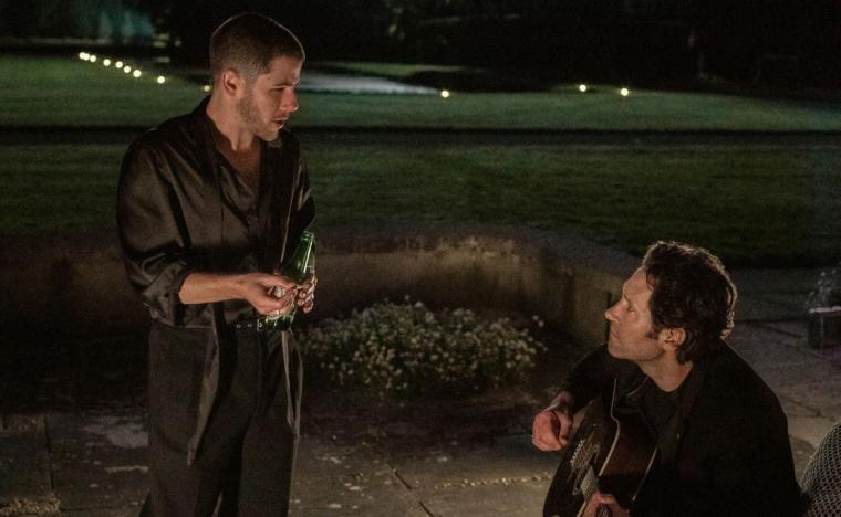 Nick Jonas and Paul Rudd in Power Ballad