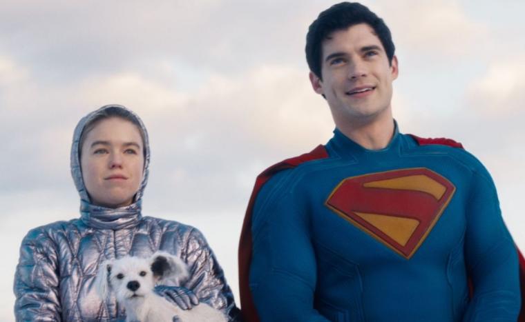 Milly Alcock and David Corenswet in Supergirl