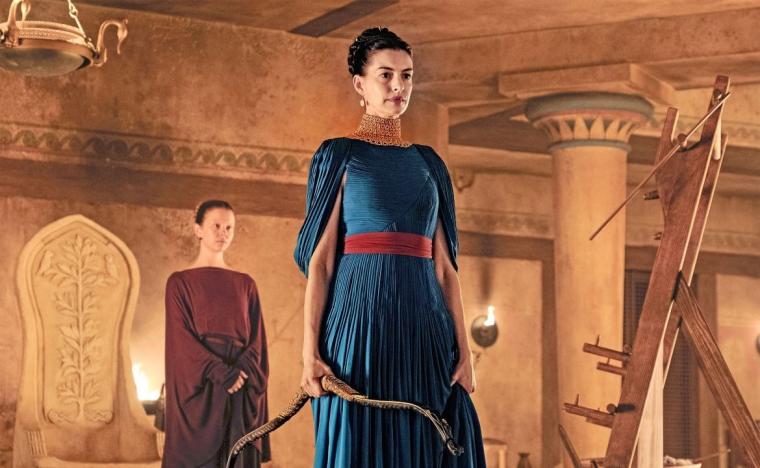 Mia Goth and Anne Hathaway in The Odyssey