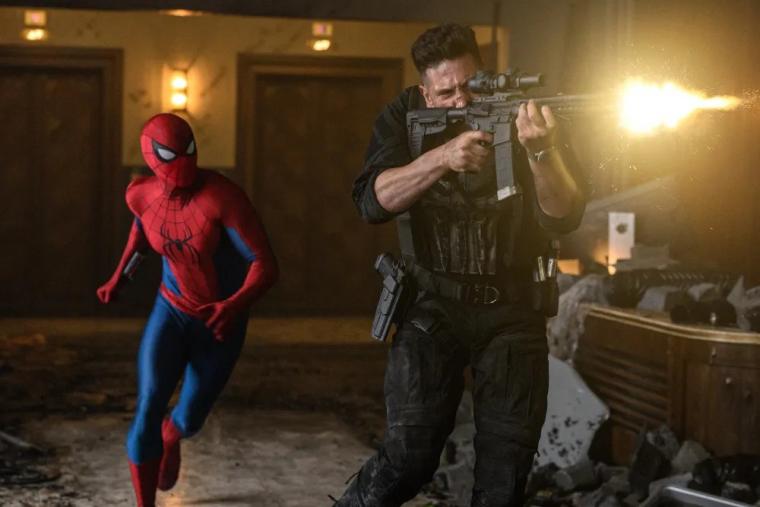 Tom Holland and Jon Bernthal in Spider-Man: Brand New Day