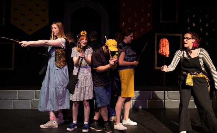 Emma Hughes, Eden Myers, Matt Call, Savannah Skidmore, and Valerie Moore in Puffs