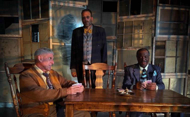 James Driscoll, Dana Moss-Peterson, and Renaud Haymon in Death of a Salesman
