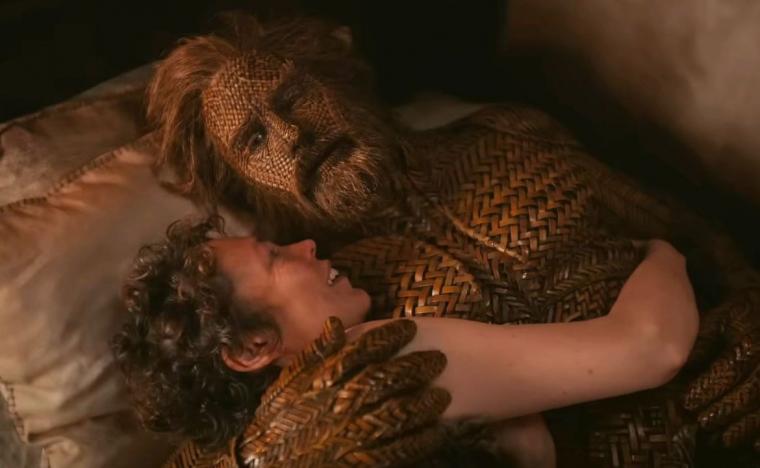Olivia Colman and Alexander Skarsgärd in Wicker
