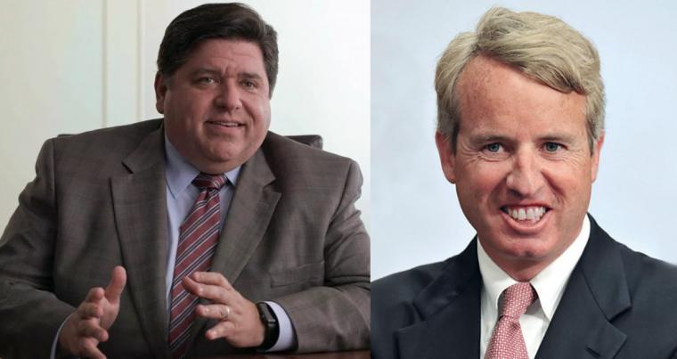 Democratic candidates for Illinois governor J.B. Pritzker and Chris Kennedy