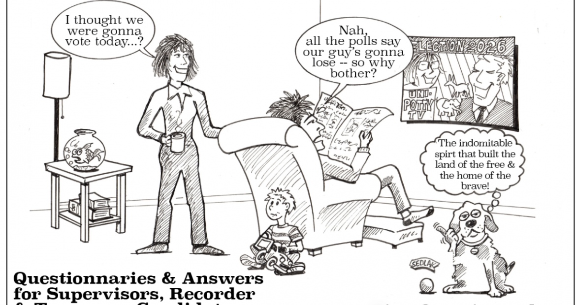 Cartoon by George Sedlak copyright 2026 