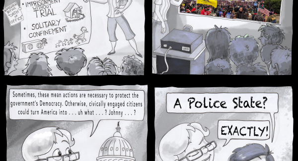 River Cities Reader January 2023 Ed Newman Cartoon Jan 6 Republic Democracy Police State.png